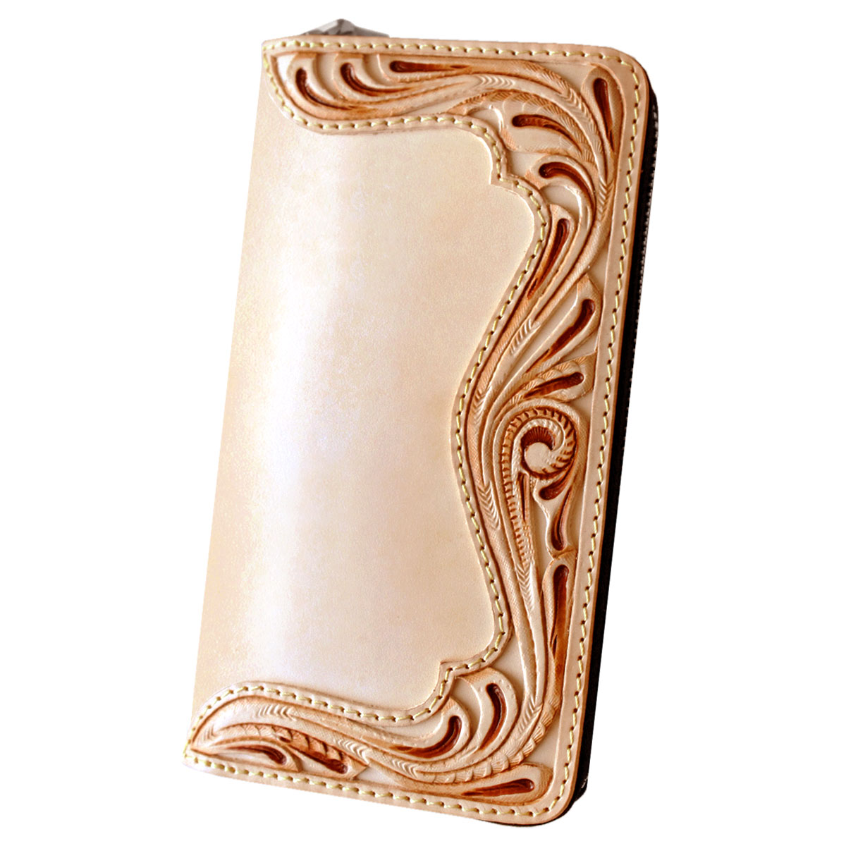 楽天市場】財布 メンズ 長財布 本革 レザー ラウンドファスナー