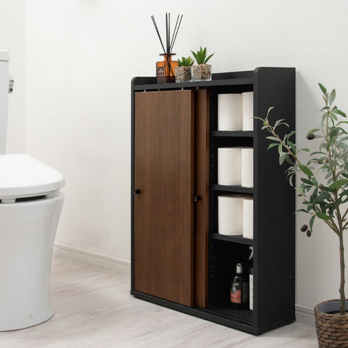 楽天市場】木製ラック トイレラック トイレ お手洗い 収納 棚