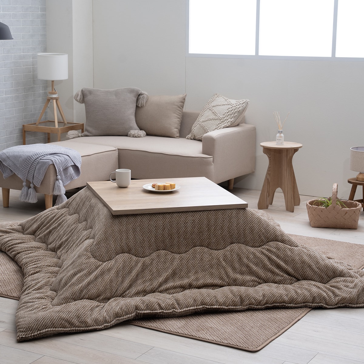 楽天市場】ふわ×ポコ リバーシブルこたつ掛布団 ニトリ 【メーカー直送