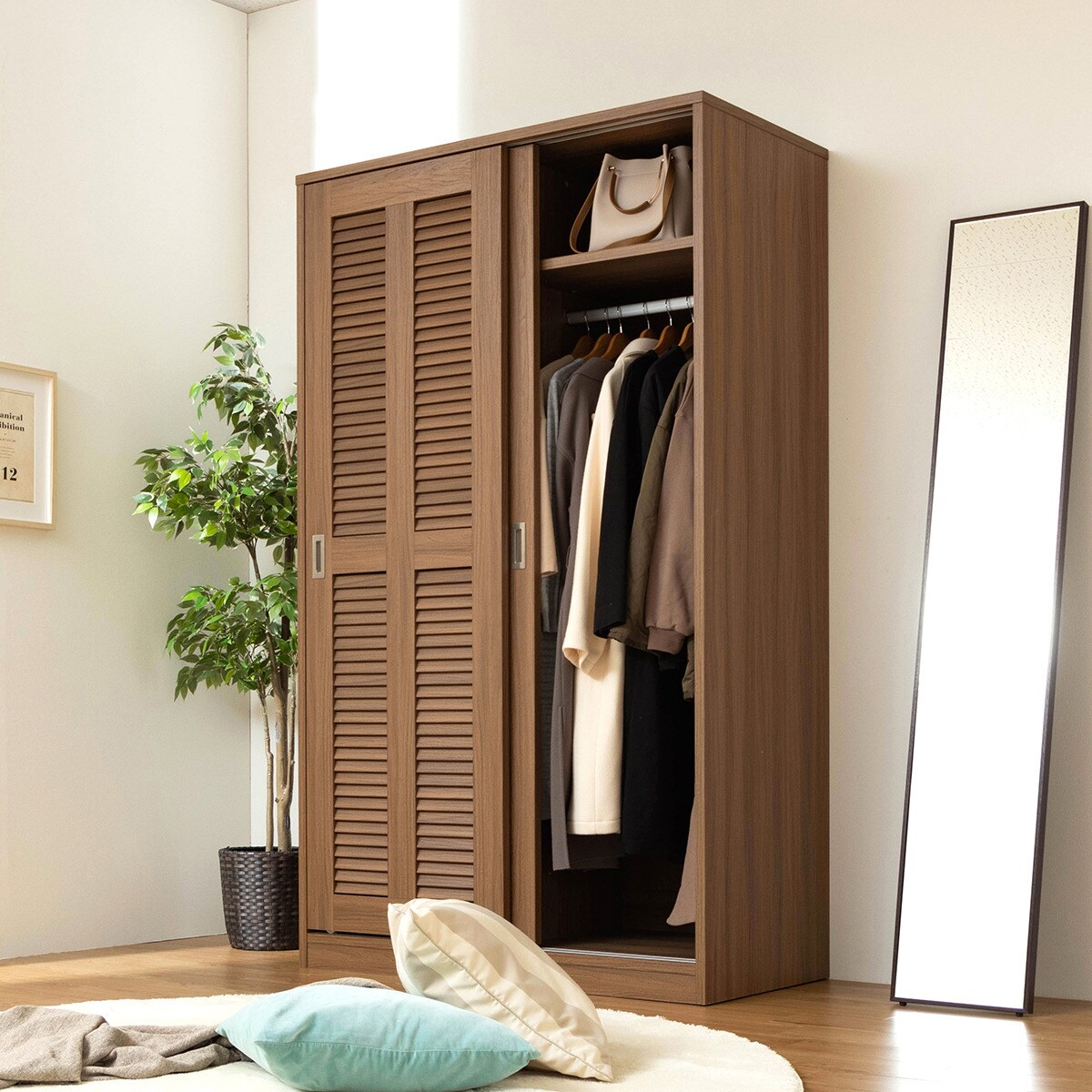 楽天市場】高さ200cm大容量ワードローブ （幅120cm TMG BR） ニトリ