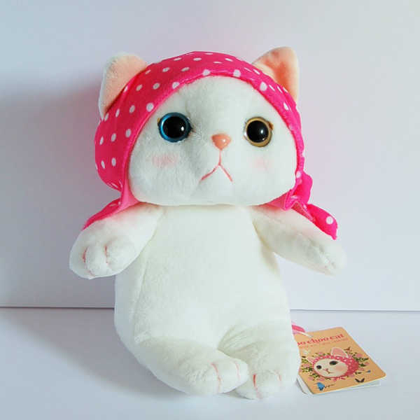 楽天市場】Choo choo本舗 猫のぬいぐるみ ピンクずきん Mサイズ ネコ