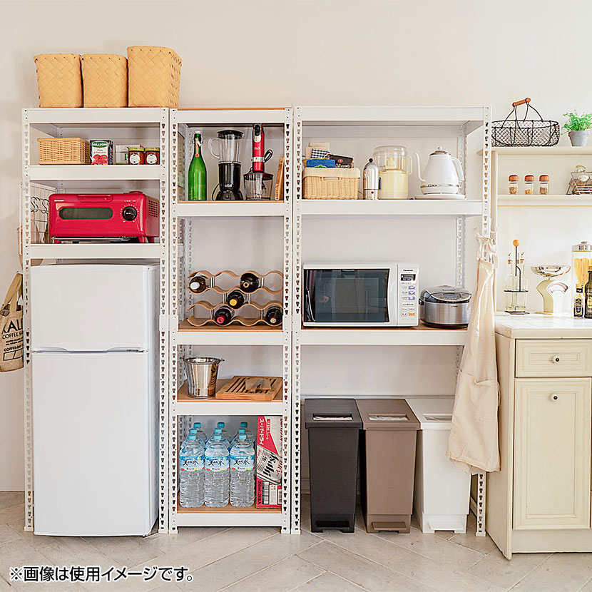 楽天市場】スチールラック 5段 ラック シェルフ 棚 メタル&ウッド