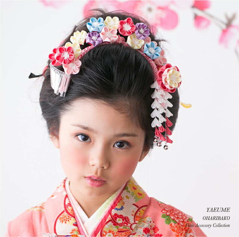 楽天市場】七五三 髪飾り八重梅簪（かんざし）両飾りセット【七歳用