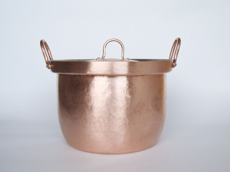 楽天市場】【京都 北村一男さんの鎚起銅器】段付鍋8寸深型 銅鍋 大