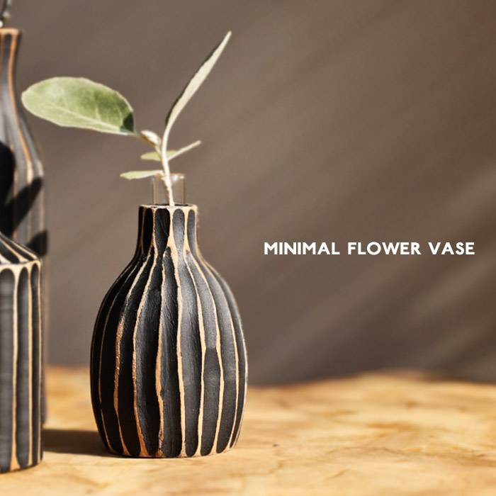 楽天市場】フラワーベース 枝物 花瓶 一輪挿し ミニサイズ ウッド 天然