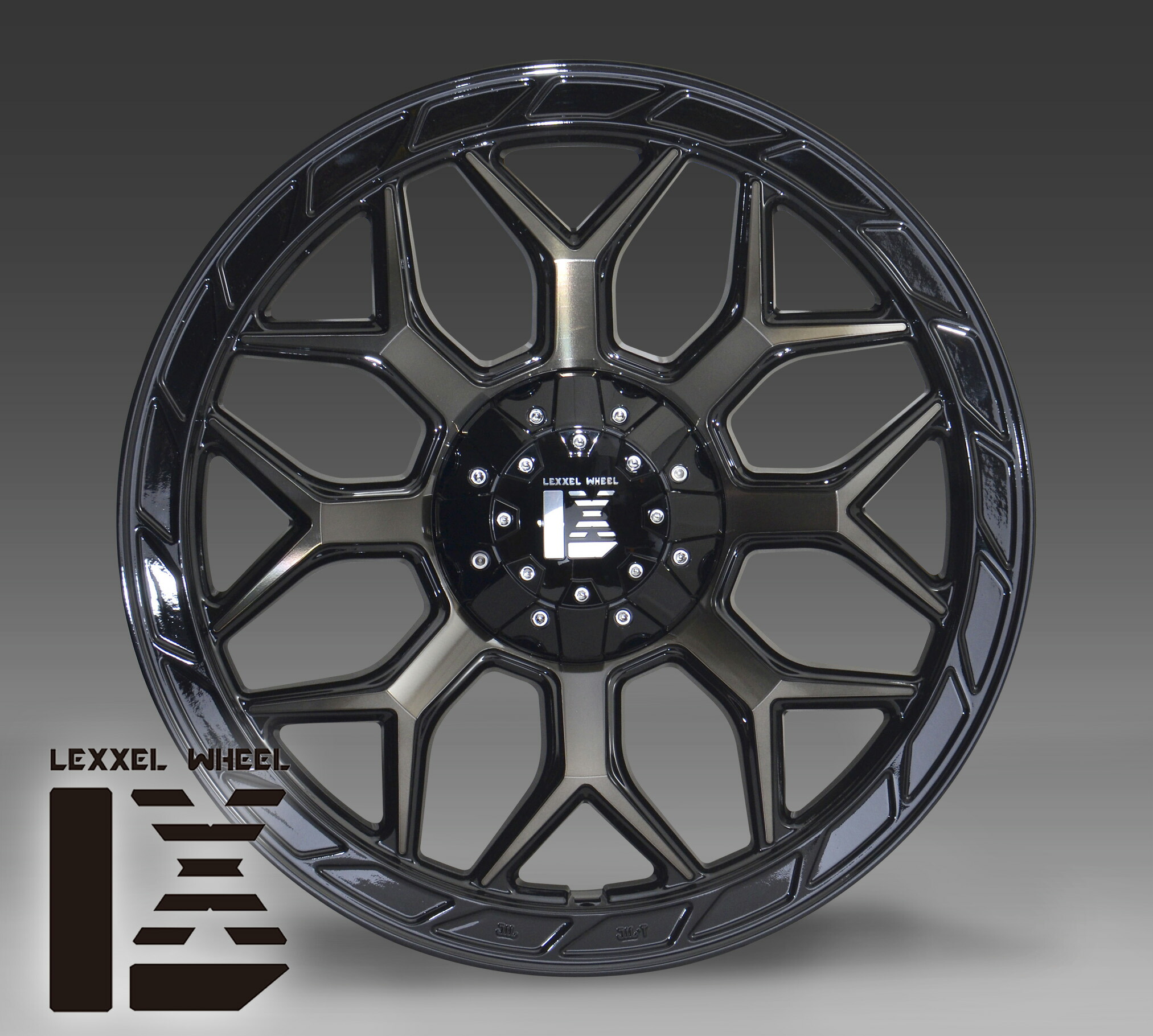楽天市場】17インチ LEXXEL InFerno インフェルノ ブラッククリア 17x8