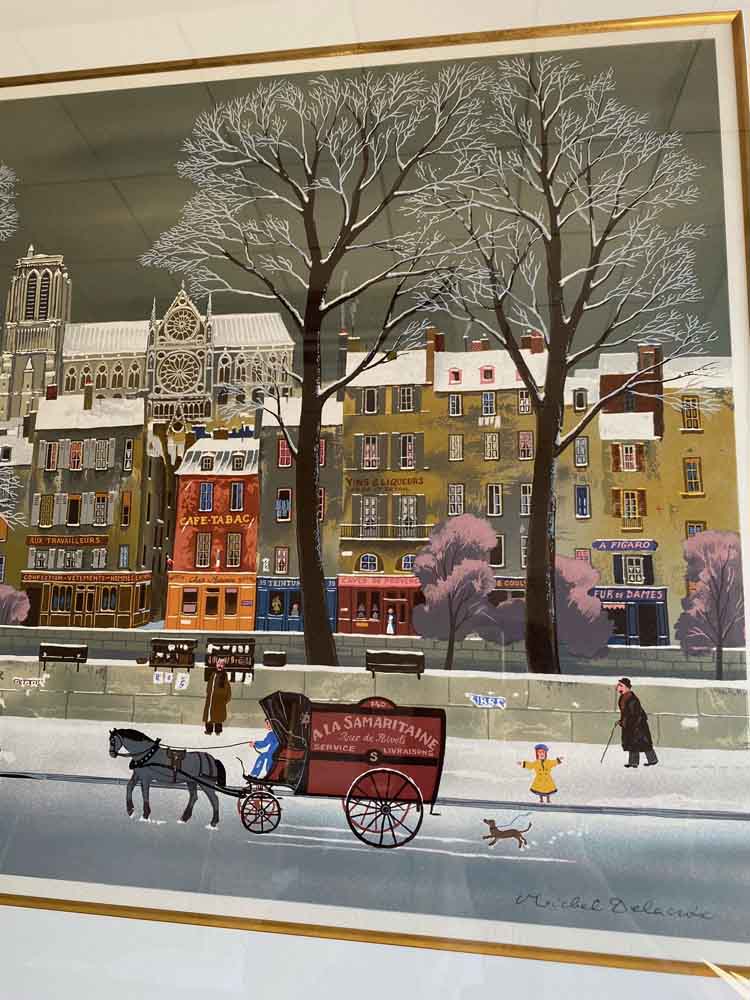 楽天市場】版画 ミッシェル・ドラクロワ La Neige SurLaSeine