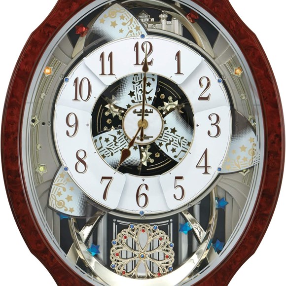 リズム スモールワールドブルーム 電波からくり時計 4MN499AZ23 (時計