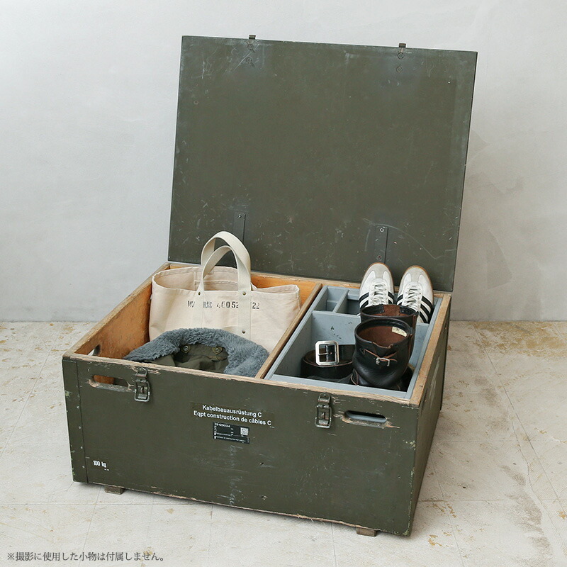 楽天市場】実物 USED スイス軍 ウッド ミリタリーボックス