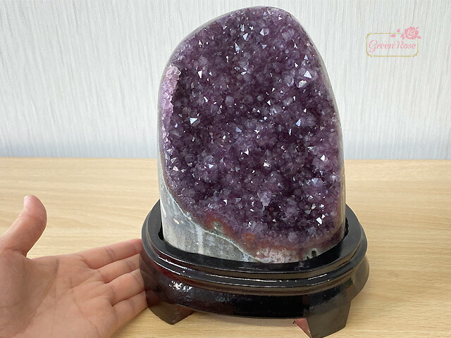 天然石 アメジストのドーム 置物G.114 天然石 アメジストのドーム 置物