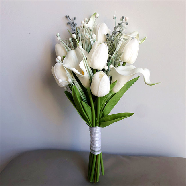 楽天市場】チューリップ ホワイト チューリップ【ブーケ】ウェディング