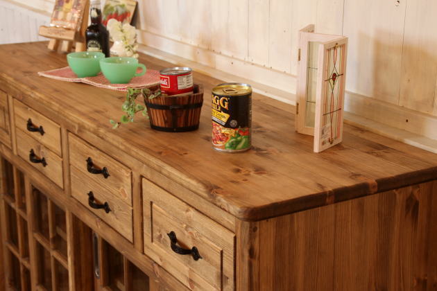 楽天市場】4スライドドア キャビネット オーダーメイド カントリー家具