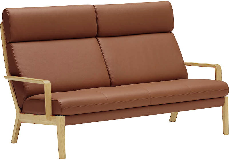 楽天市場】カリモク WU4612 WU4662 2Pソファ 本革張ソファ 肘掛椅子 二