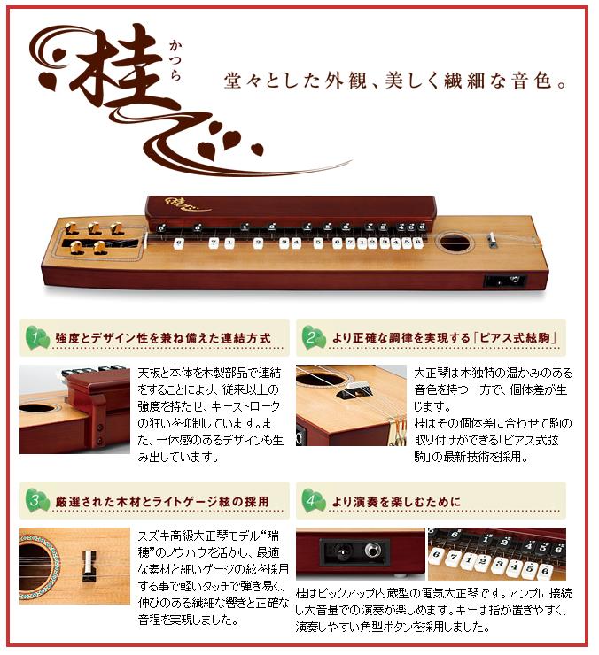 楽天市場】スズキ 電気大正琴 桂 TAS-11 ピック 調子笛 予備絃 クロス