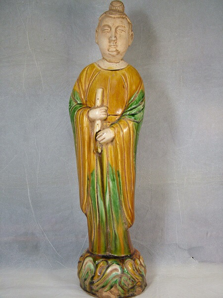 楽天市場】□龍香堂□☆【中国骨董品】唐三彩（とうさんさい）人物像