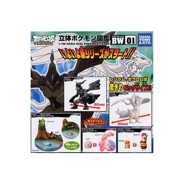 楽天市場】【送料無料】立体ポケモン図鑑 BW01 全5種