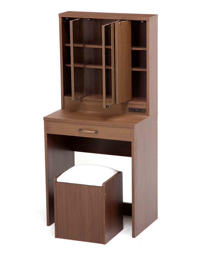 楽天市場】ドレッサー 三面鏡 鏡台 化粧台 デスク スツール 椅子付き