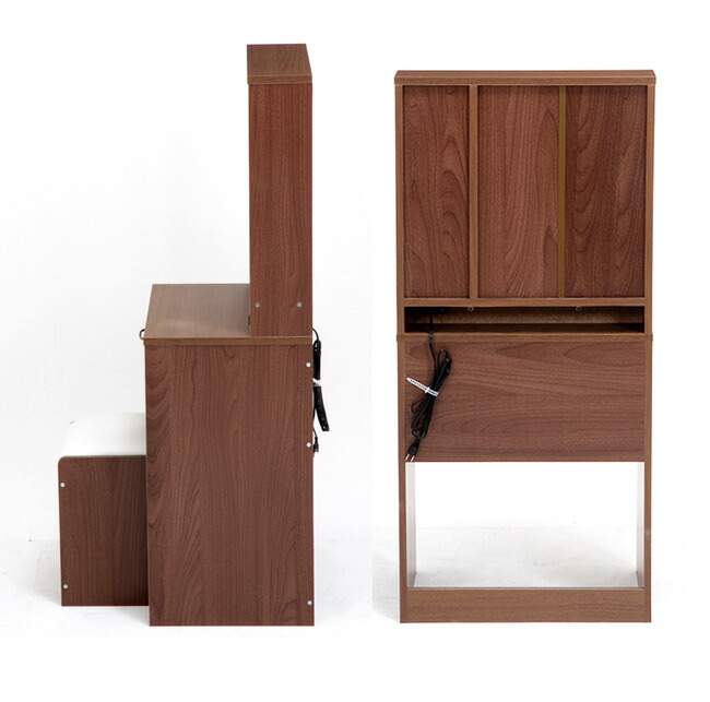 楽天市場】ドレッサー 三面鏡 鏡台 化粧台 デスク スツール 椅子付き