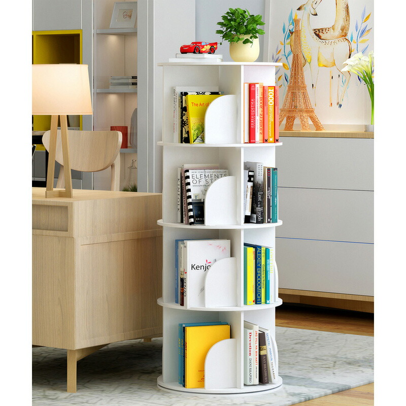 楽天市場】回転式 本棚 回転本棚 絵本棚 回転 おしゃれ 図鑑 円柱 絵