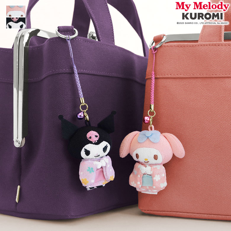 楽天市場】【在庫商品】きもの根付けストラップ【マイメロディ＆クロミ