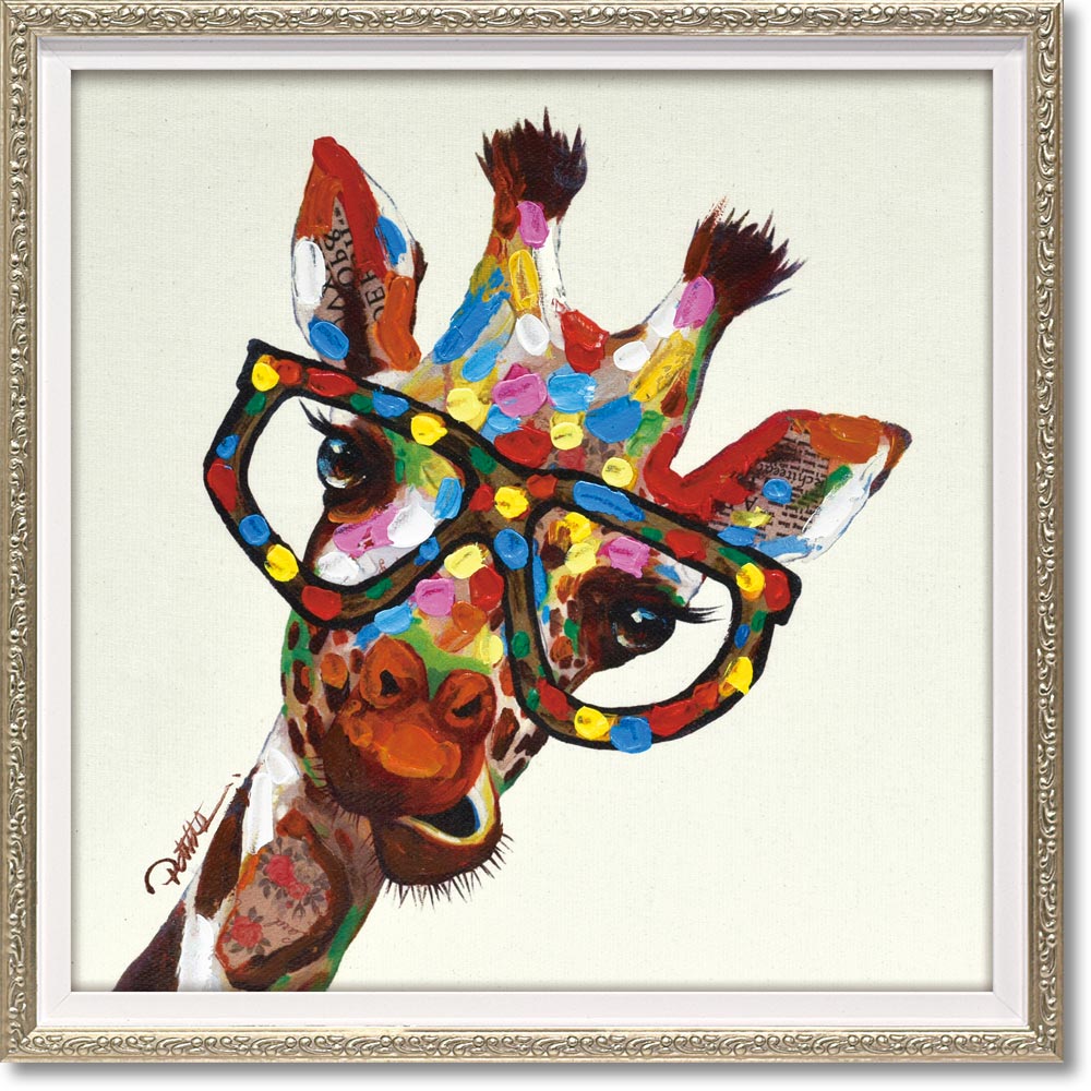 楽天市場】絵画 オイル ペイント アート「カラフル ジラフ（Sサイズ
