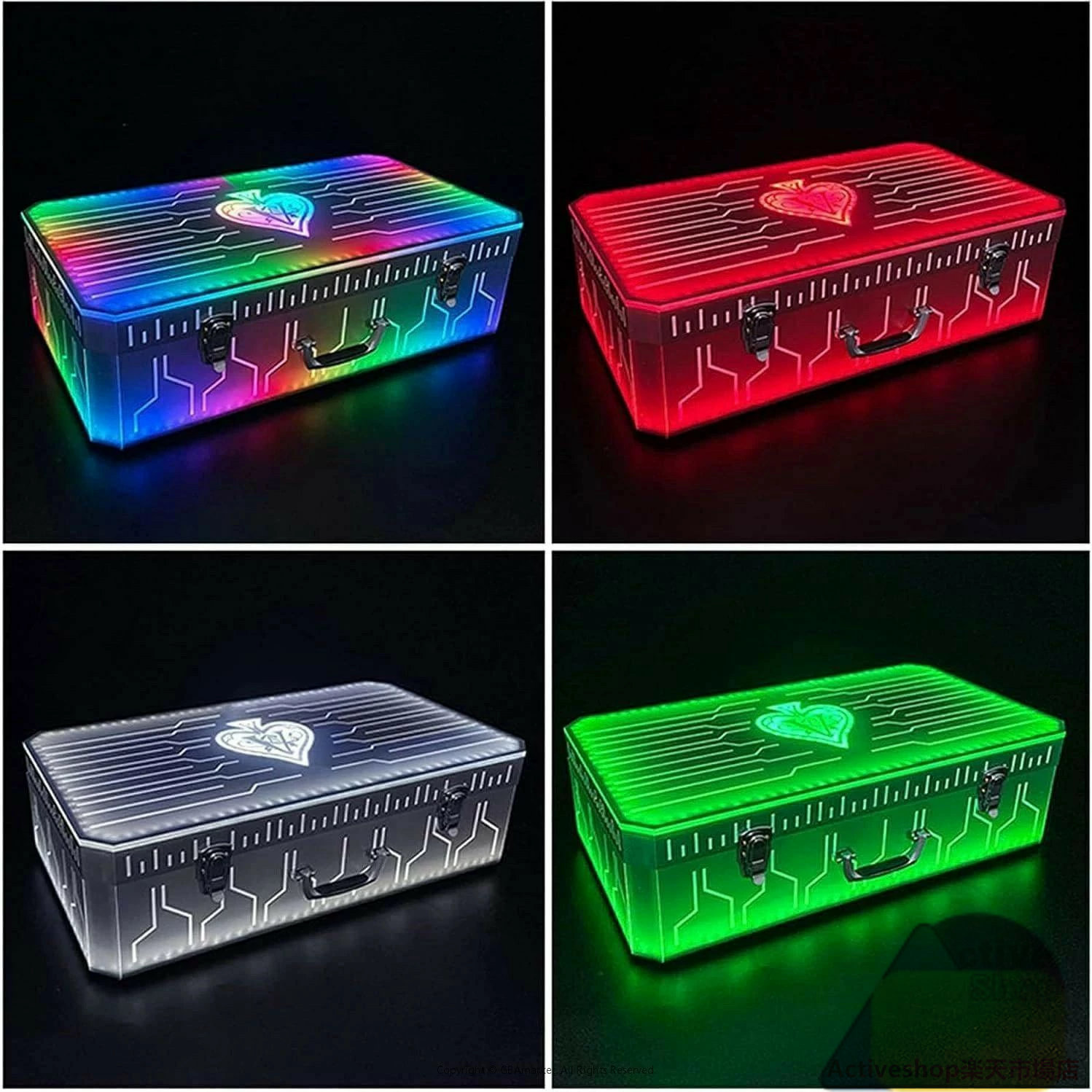 楽天市場】LED発光酒棚 シャンパン展示箱 アクリル酒箱 カラフルな光る