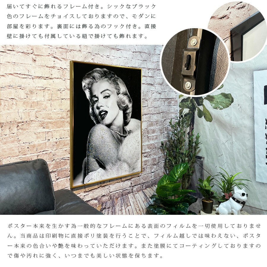 楽天市場】今だけ5%offクーポン アートパネル アートポスター マリリン