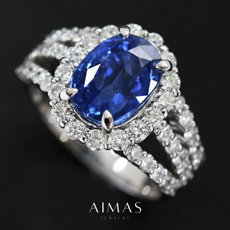 楽天市場】コーンフラワーブルーサファイア 3.86ct リング 12号 PT950
