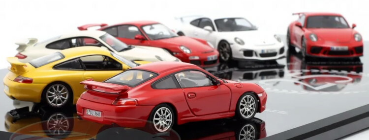楽天市場】ミニチャンプス 1/43 7台セット ポルシェ 911 GT3 25周年