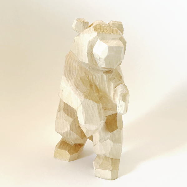 楽天市場】送料無料 一品作 木彫り熊 立熊 佐藤憲治作 【398】し