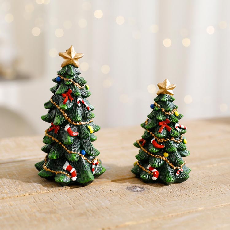 楽天市場】2個セット クリスマスツリー 卓上 ミニツリー 樹脂 北欧