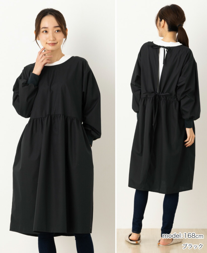 楽天市場】ワンピース感覚で着れる たっぷりギャザー割烹着 日本製