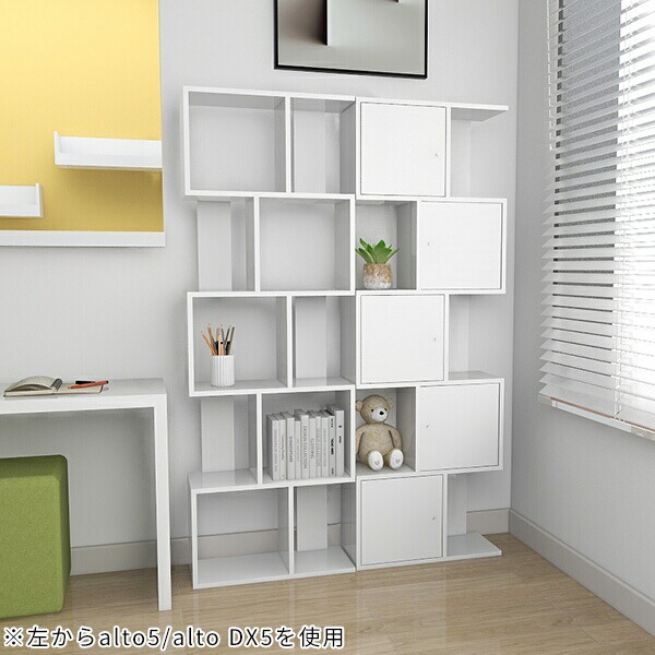 楽天市場】ディスプレイラック s字 白 完成品 本棚 ホワイト ラック 棚