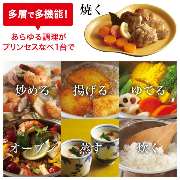 楽天市場】＼ポイント10倍／ 鍋セット プリンセスなべセット 2段調理