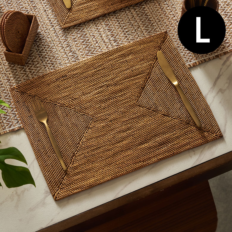 楽天市場】アタ製ランチョンマット バリ島産 スクエア型 ランチョン