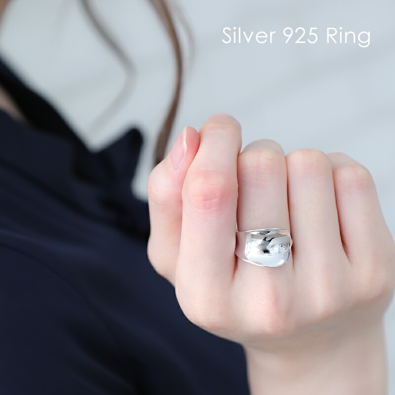 楽天市場】シルバーリング 太め シンプルワイドリング シルバー925