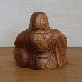 楽天市場】布袋さんの木彫り 座像 木製 スワール無垢材 20cm 七福神