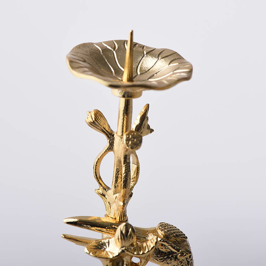 楽天市場】右鶴・左鶴（火立）3.0号本山彫金メッキ仕上 : 仏壇 仏具