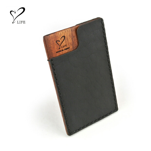 楽天市場】LIFE ライフ 木製カードケース card-06 / リアルウッド 刻印