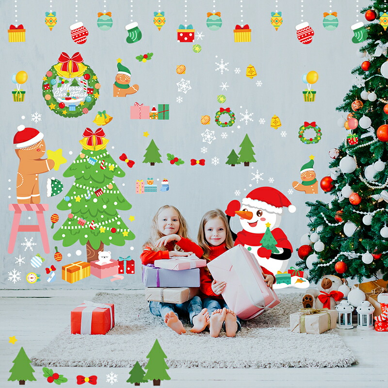楽天市場】クリスマスステッカー 静電ステッカー クリスマス ウォール