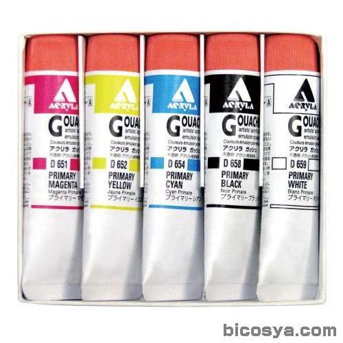 楽天市場】ホルベインアクリラガッシュ基本5色セット20ml(6号）（絵具