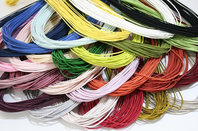 楽天市場】正絹無地レース糸 10本組(色番号14～) 長さ2.1m 組紐