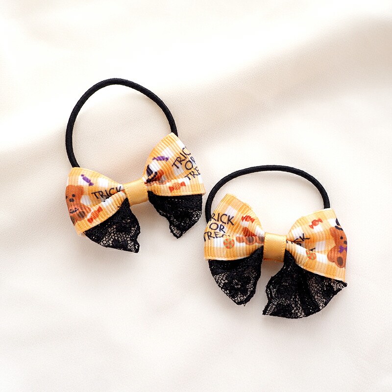 楽天市場】【2個入り】ハロウィン ミニポニー リボン ヘアゴム ヘア