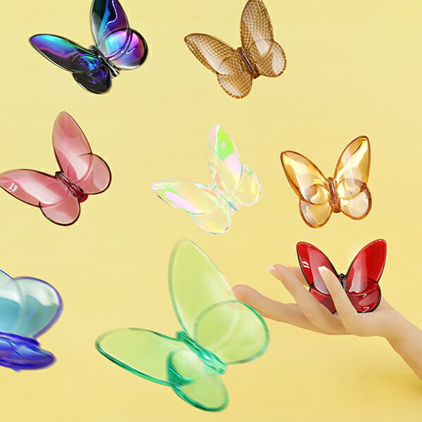 楽天市場】【新品】 バカラ フィギュア ラッキーバタフライ クリスタル