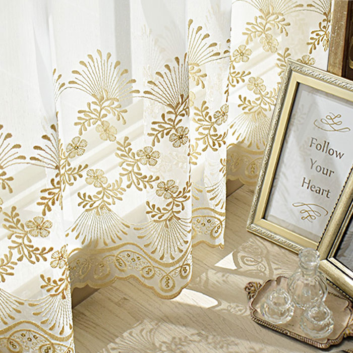 楽天市場】レースカーテン トルコレース ジュリアゴールド 刺繍 トルコ