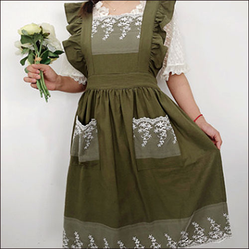 楽天市場】【値下げ・セール】レディース エプロン ワンピース レース