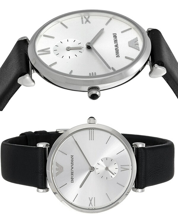 楽天市場】アルマーニ 腕時計 メンズ 革ベルトブランド 人気 シルバー