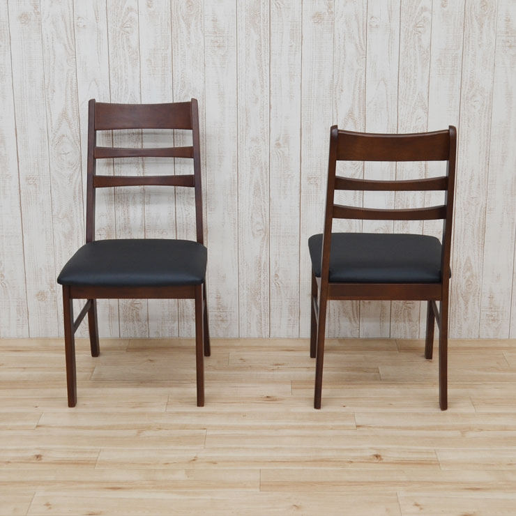 楽天市場】ダイニングチェア 2脚セット ダークブラウン色 ブラック