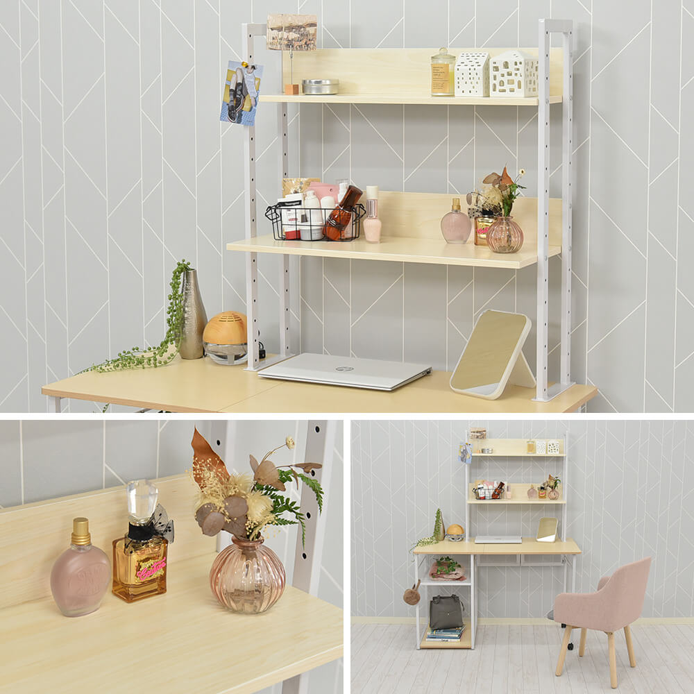 楽天市場】デスクラック 上置棚 机上ラック 2段 幅80 おしゃれ