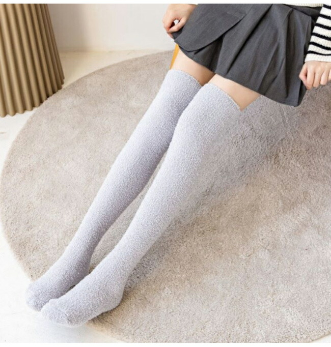 楽天市場】もこもこ 靴下 ハイソックス ルームソックス レディース